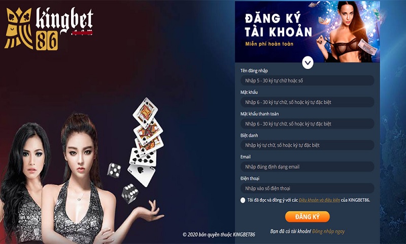 Hướng dẫn đăng ký Kingbet86